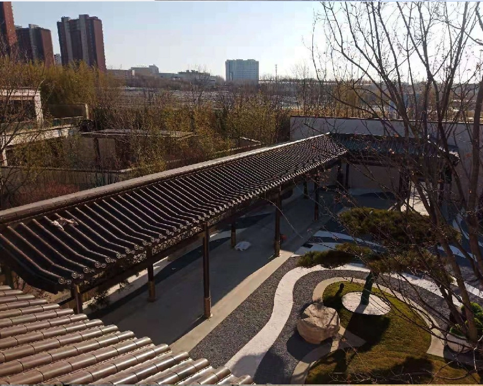 北京长辛店鑫园听竹院屋面改造金属连体瓦的应用